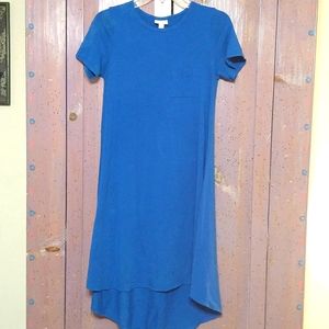 LulaRoe Carly blue t-shirt dress